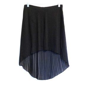 Zara Pleated Hi Low Skirt Chiffon Small S